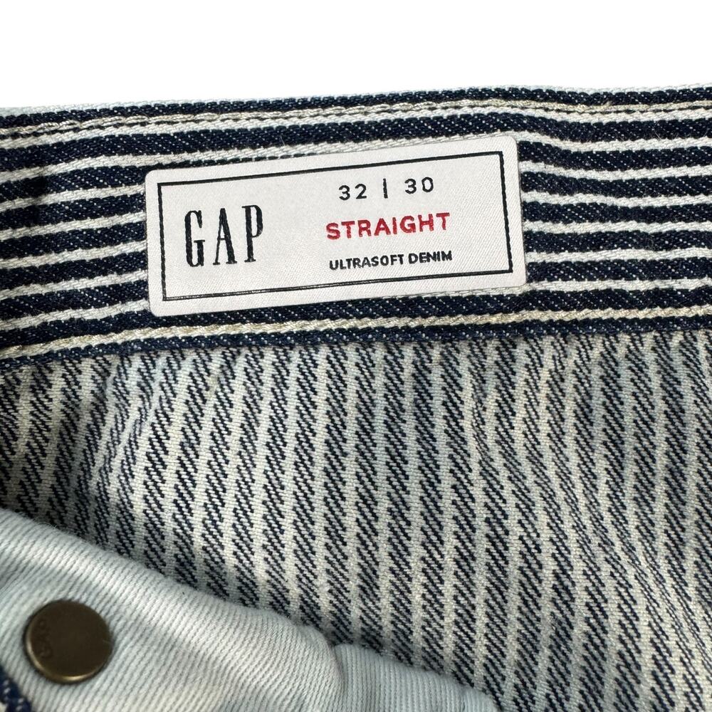 Gap Hickory Striped Straight Leg Carpenter Pants Size 32x30 Railroad - Picture 8 of 15